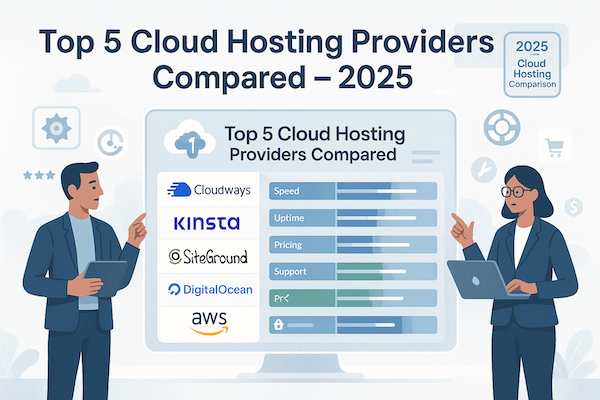 Top 5 Cloud Hosting Providers in 2025 Compared: Cloudways, Kinsta, SiteGround & More